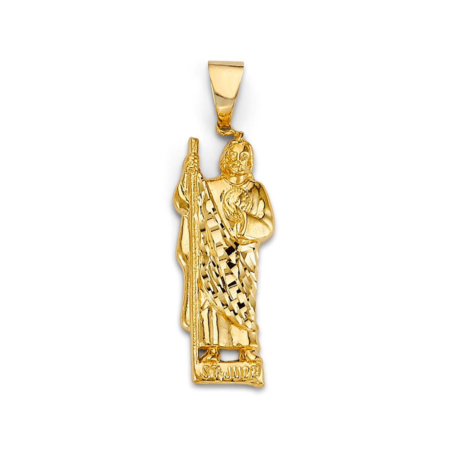 Yellow Gold Religious St Judas Pendant