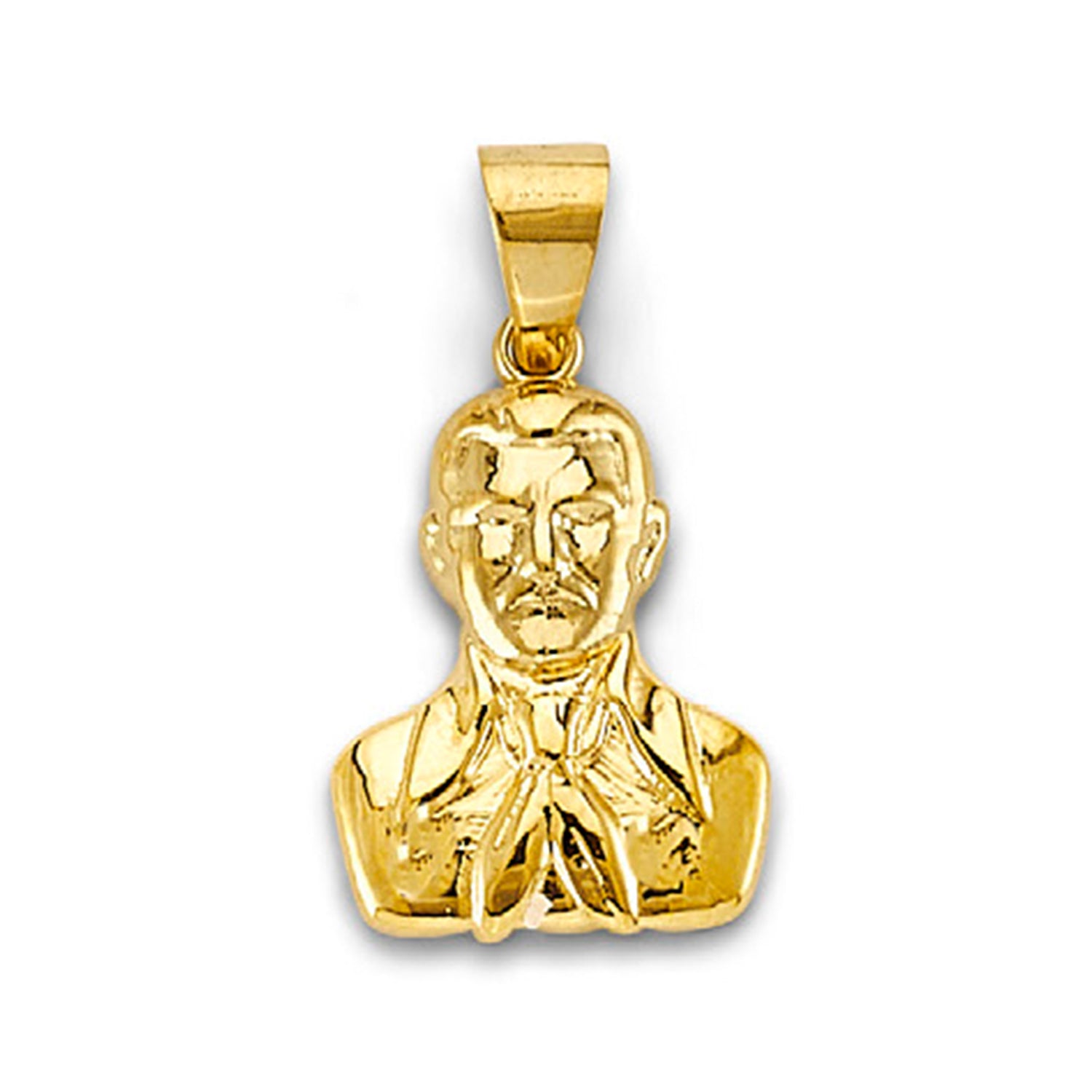 Yellow Gold Minimalist Malverde Pendant