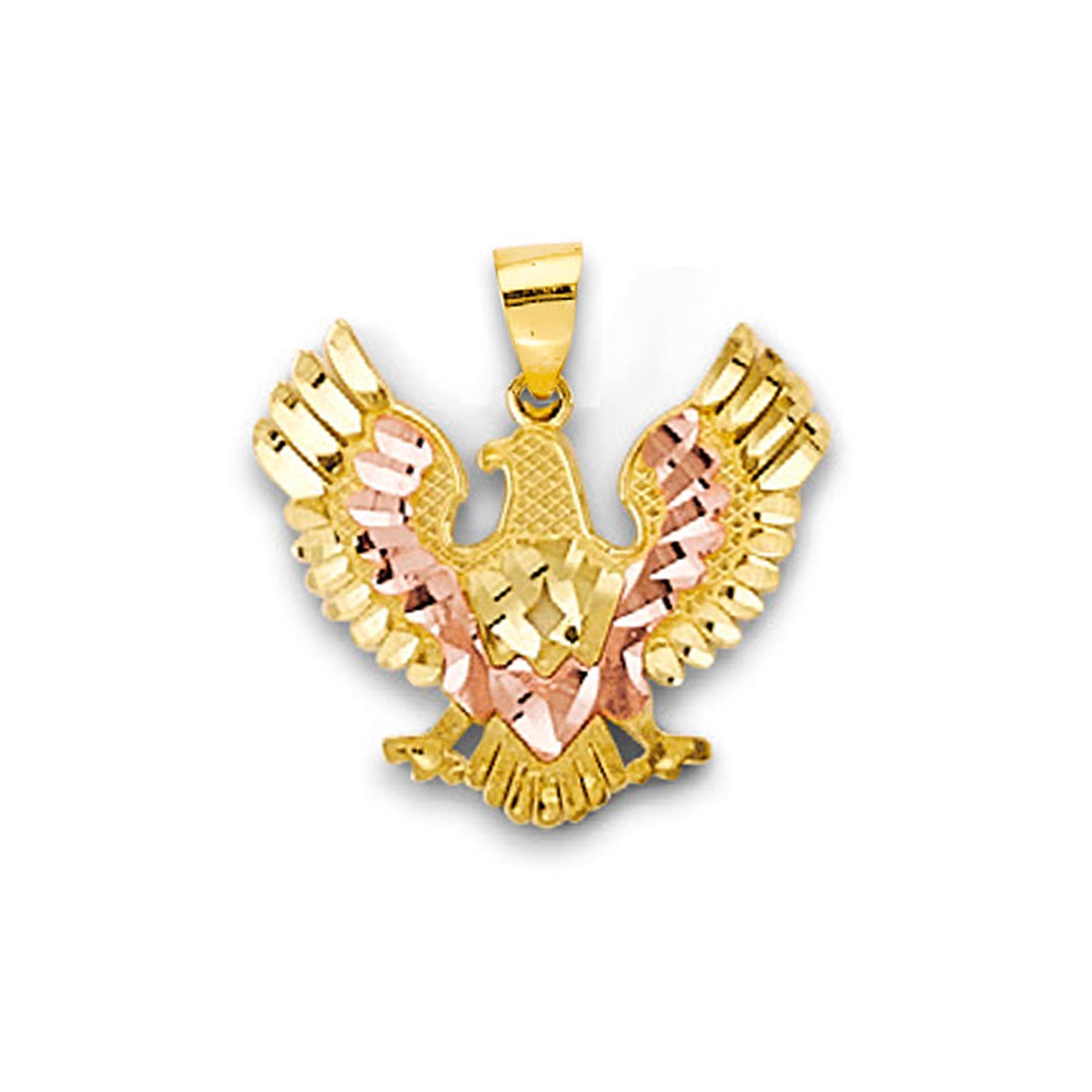 Mesmerizing Dual-tone Eagle Charm Pendant with Measurement