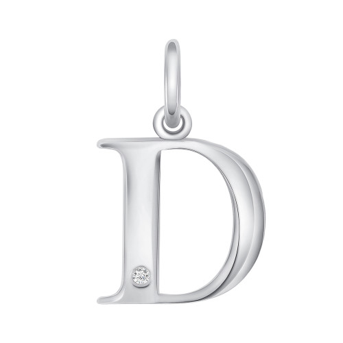 Minimalistic Diamond Accented Initial Pendant