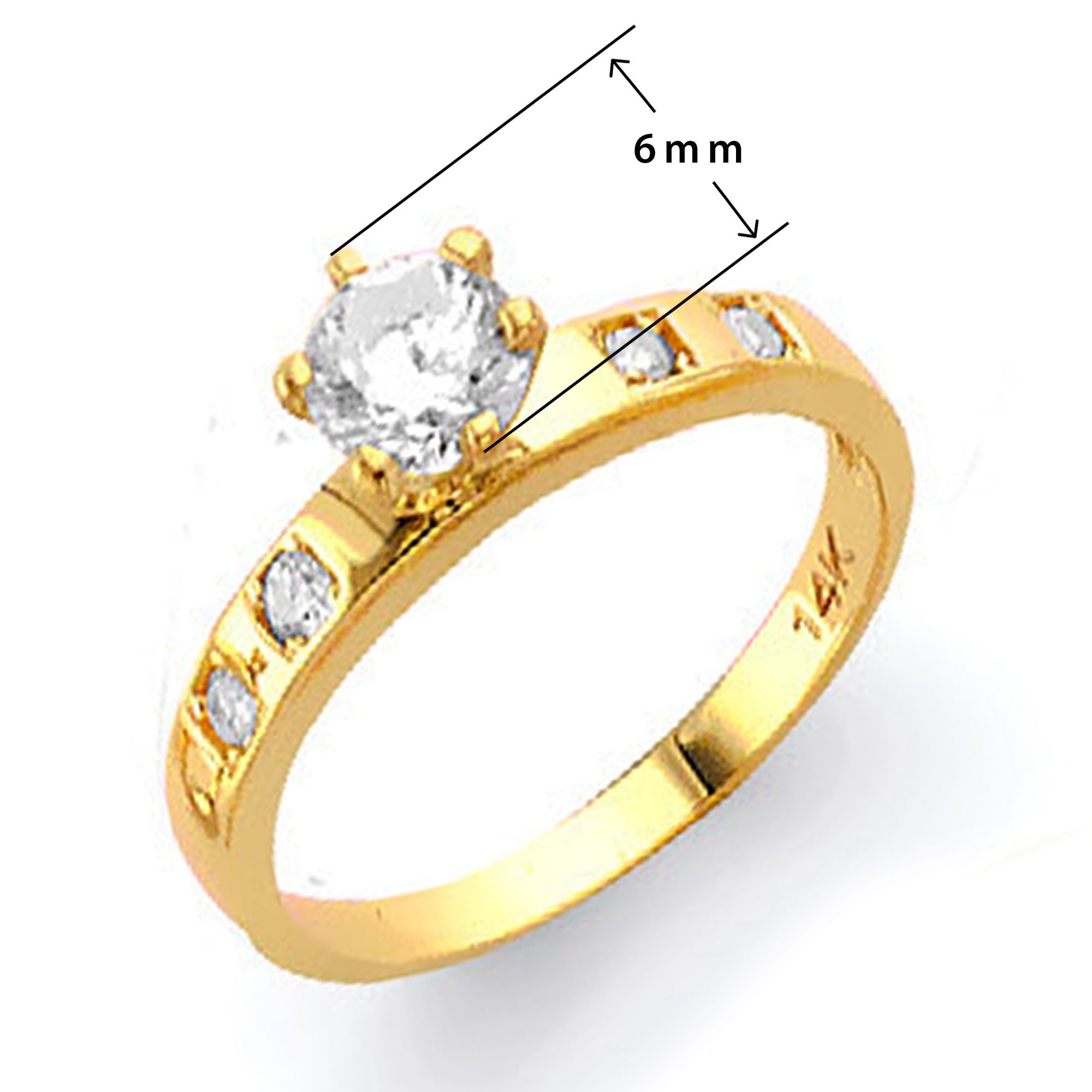 Artistic Diamond Love Band for Couples in Solid Gold with Measurement