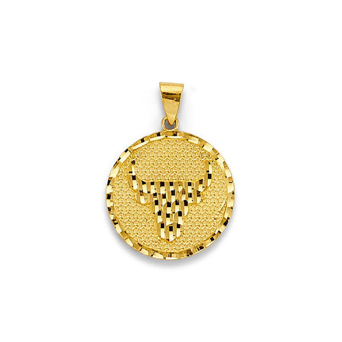 Yellow Gold Taurus Zodiac Medallion Pendant