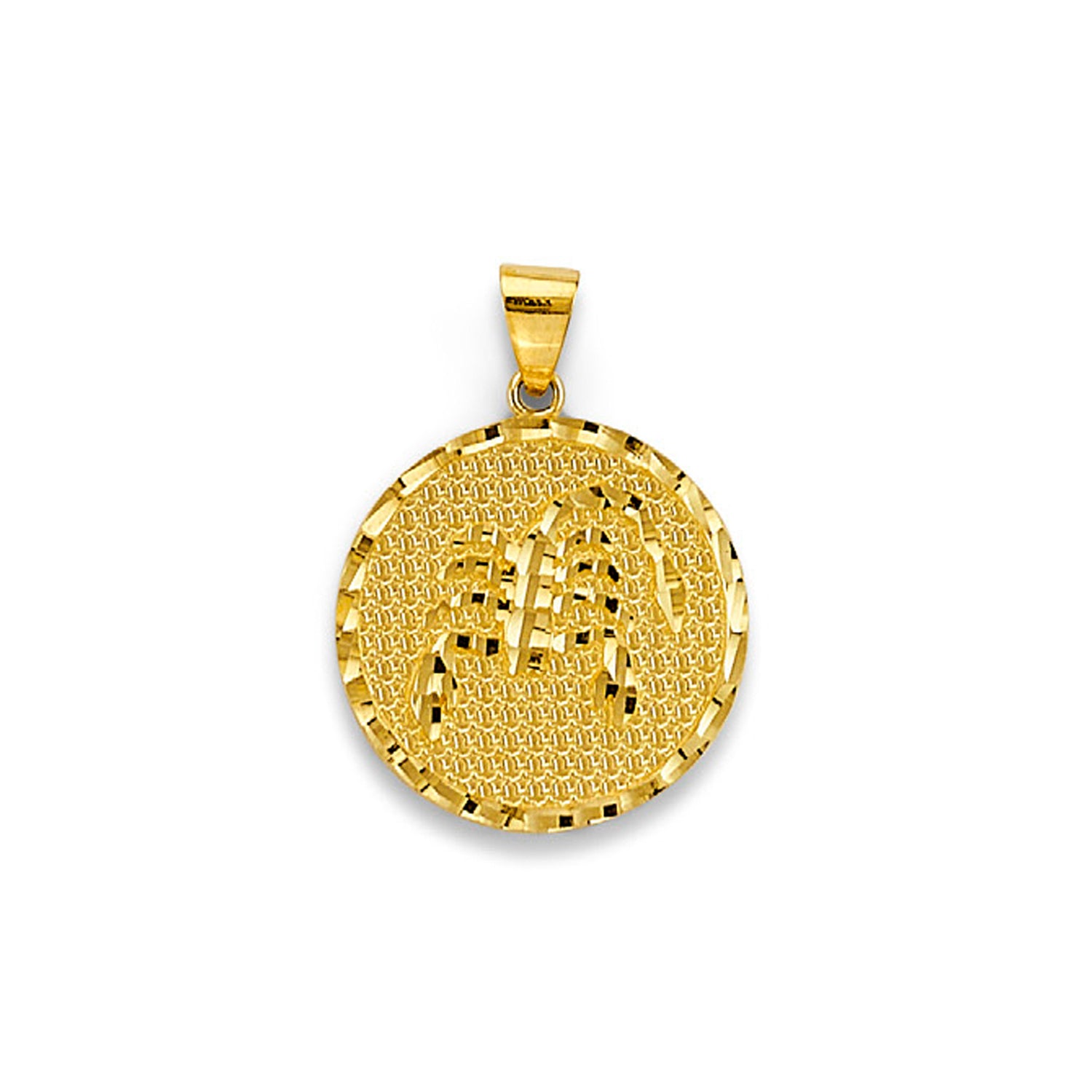 Yellow Gold Scorpio Zodiac Medallion Pendant