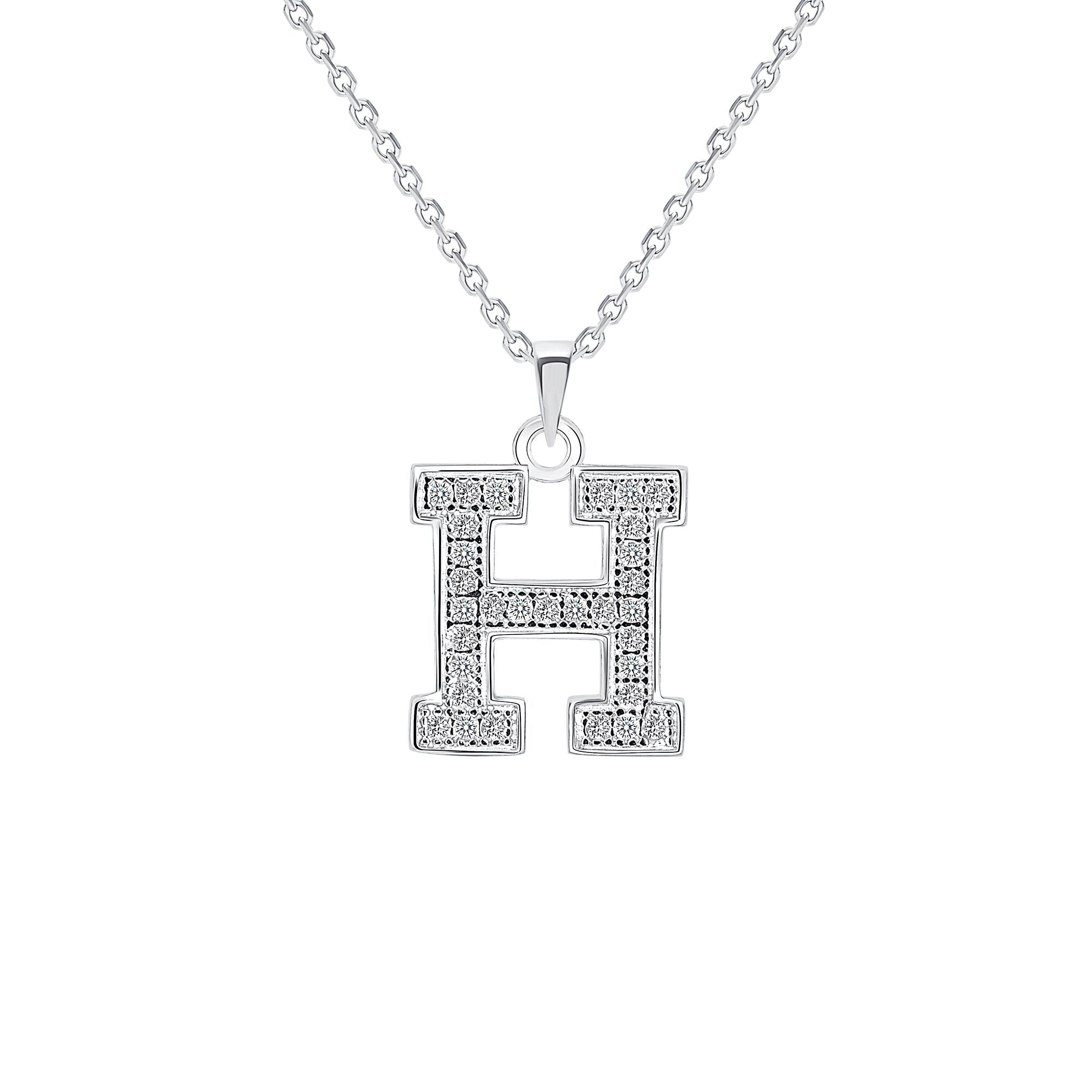 Pavé CZ Initial Pendant