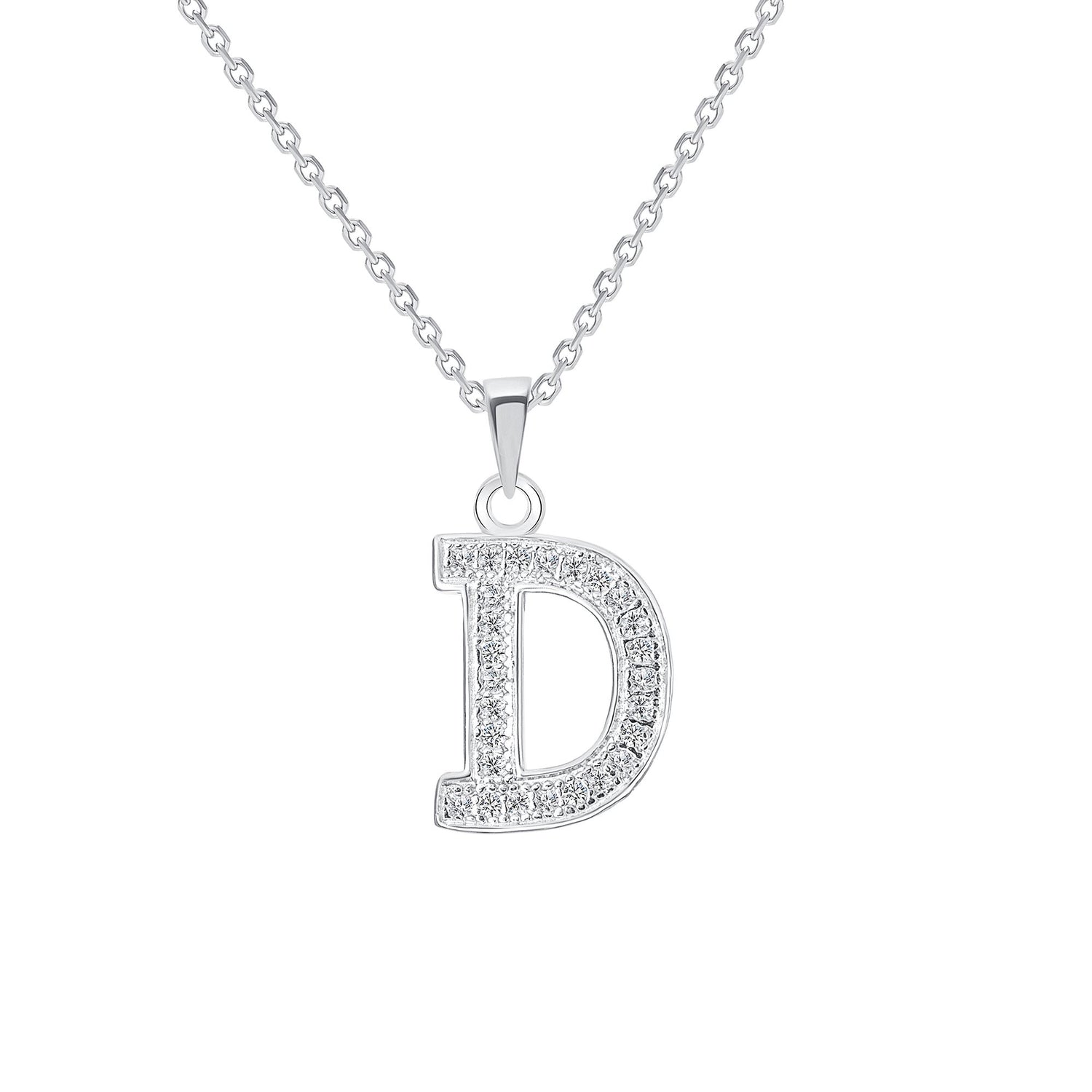 Pavé CZ Initial Pendant