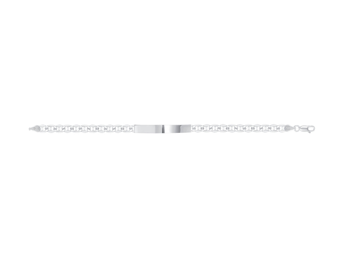 925 Sterling Silver 120 Marina Engravable ID Bracelet