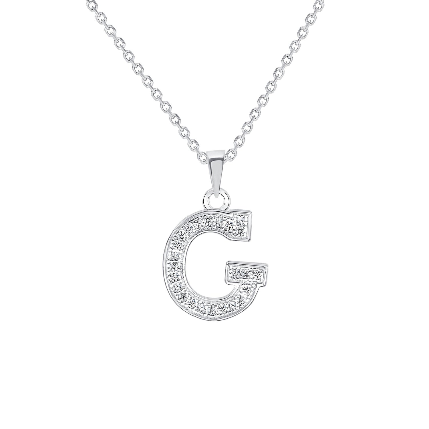 Pavé CZ Initial Pendant