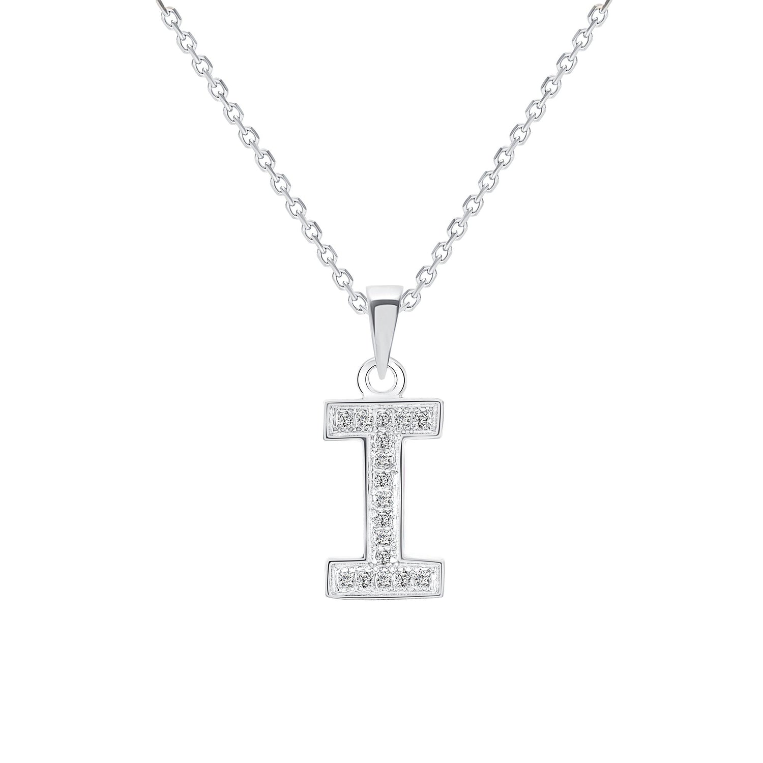 Pavé CZ Initial Pendant