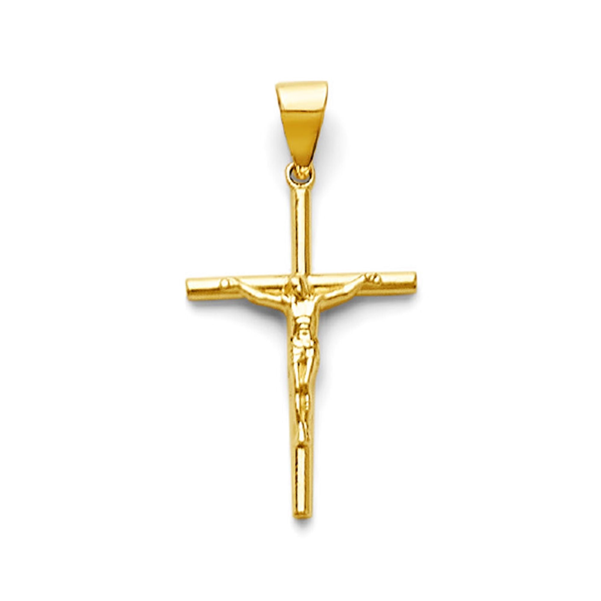 Yellow Gold Crucifix Cross Pendant