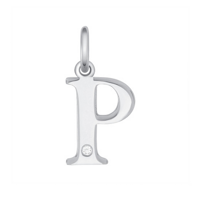 Minimalistic Diamond Accented Initial Pendant