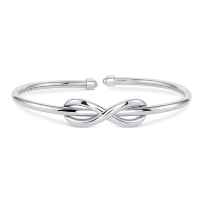 925 Sterling Silver Infinity Cuff Bracelet
