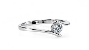 925 Sterling Silver Endless Round CZ Solitaire Ring