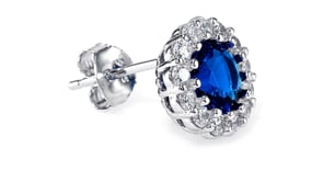 925 Sterling Silver Halo Round CZ Stud Earrings