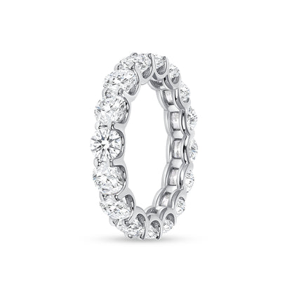 Round Cut U-Prong Lab Grown Diamond Eternity Ring in White Gold